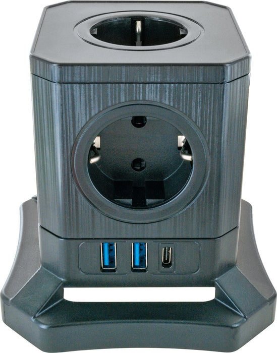 Ladeblock 5fach mit USB-C/A schaltbar